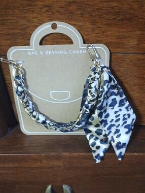 Leopard & Gold Bag/Keyring Charm.New